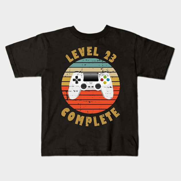 23rd Birthday Gift Level 23 Complete Kids T-Shirt by RW